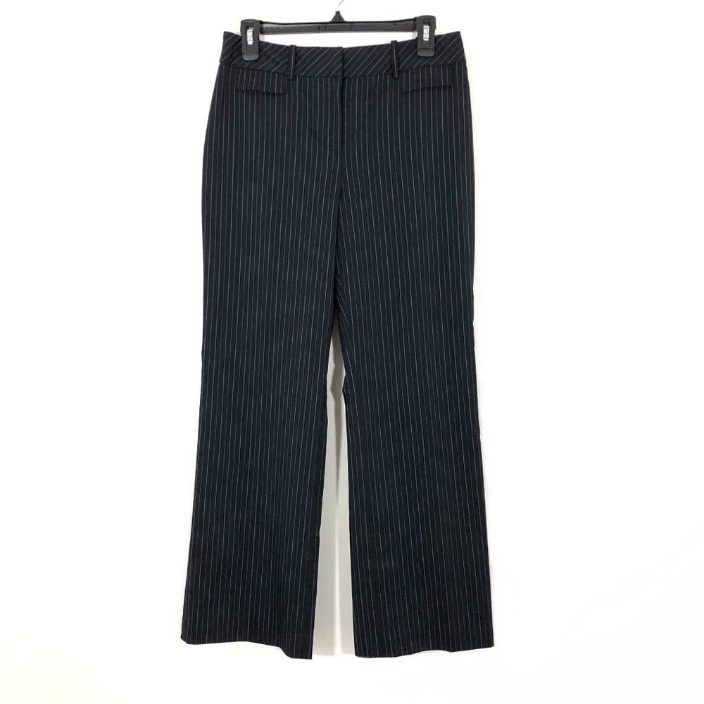 Ann Taylor Loft Laura Blue Pinstripe Trousers